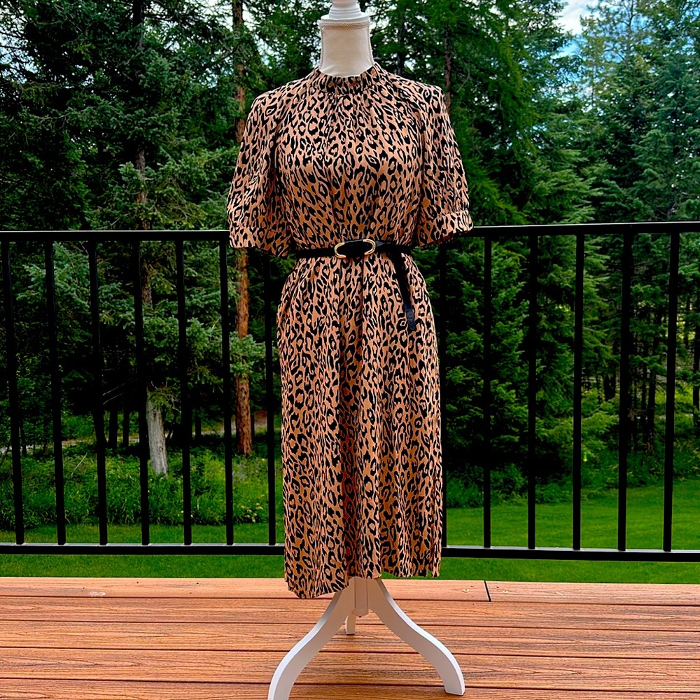 Anthropologie leopard print dress